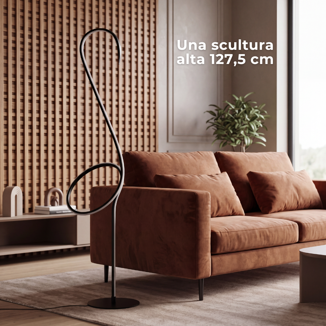 FLAMINGO lampada da terra alta 127,5 cm in salotto, spenta