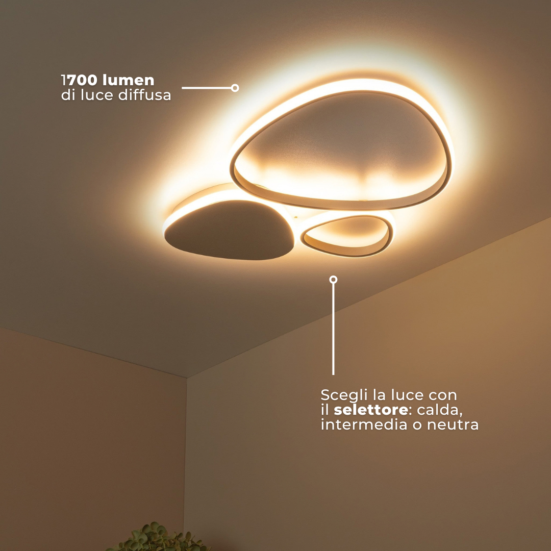 SAMLING plafoniera: 1700 lumen e selettore 2700, 3300 o 4000 K